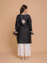 Urmi Falak Kashmiri Long Kurta - Black
