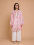 Komal x HOK Falak Kashmiri Long Kurta - Pink