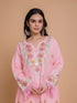 Muskaan in Falak Kashmiri Long Kurta - Pink