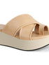 Women's Toe-Ring Crisscross Wedge Sandals