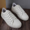 Women's White Lace-Up Casual Sneakers