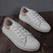 Women's White Lace-Up Casual Sneakers