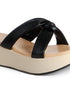 Women's Knot Detail Wedge Slide Sandals