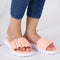Women's Ruched Strap Comfort Slide Sandals