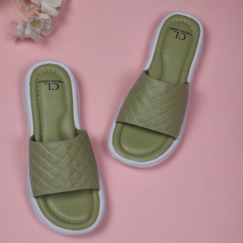 Women's Quilted Comfort Slide Sandals