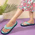 Women's Daily Wear Printed Thong Flip Flops