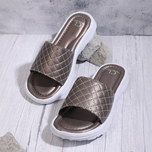Women's Quilted Comfort Slide Sandals
