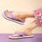 Women's Daily Wear Printed Thong Flip Flops