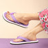 Women's Daily Wear Printed Thong Flip Flops