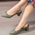 Solid Backstrap Women's Party Wear Heeled Sandal
