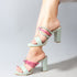 Women's Knotted Strap Square Toe Block Heel Sandal