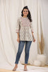 Women Green Ethnic Motifs Printed Pure Cotton Kurti
