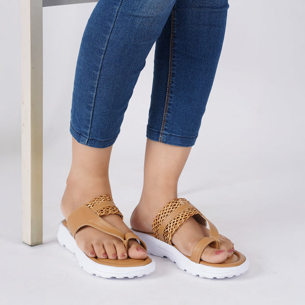 Women's Braided Strap Toe Ring Strap Comfort Sandals