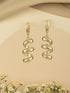 Anti-Tarnish Gold Plated Spiral Twister Hoop Minimalist Earrings