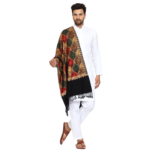 Men's Aari Embroidered Wool Stole