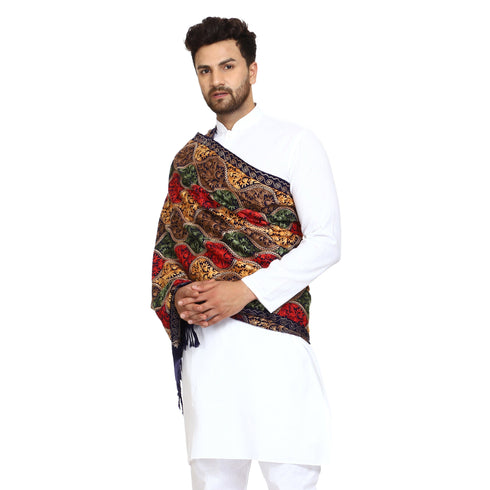 Men's Aari Embroidered Wool Stole