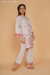 Printkari Poly Muslin Co-ord set in Off White Red