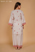 Printkari Poly Muslin Co-ord set in Off White Red