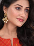 Gold Plated Kundan Modern Chandbalis Earrings