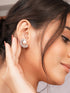 925 Sterling Silver Rhodium Plated Pearl Studds Earrings
