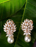 Luxurious Diamond Pearl Drop Earring High Quality White Pearl AD studded