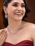 Unique triangular design Diamond Necklace Earrings Modern design for Women & Girls