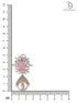 Royal Pink studded pearl drop earrings