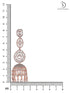 Rose Gold plated Bell shaped AD studded Jhumka Earrings