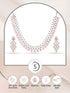 Rose Gold plated Unique Design AD studded Necklace Earrings
