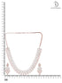 Rose Gold plated Unique Design AD studded Necklace Earrings