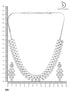 White Rhodium plated Unique Design AD studded Necklace Earrings Girls