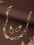 Anti-Tarnish Gold Plated Turquoise Enamelled Quirky Drop Earrings