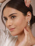 925 Sterling Silver Rhodium Plated CZ Jhumka Earrings