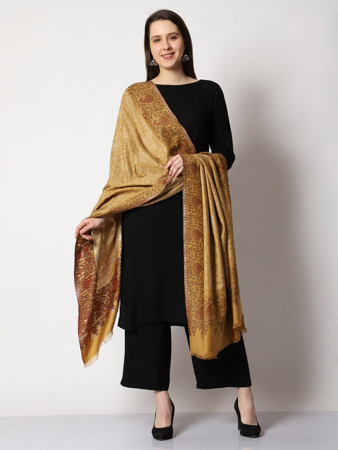 Women's Zari Kani Wool Shawl