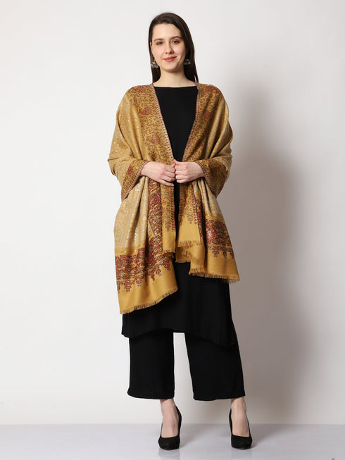 Women's Zari Kani Wool Shawl