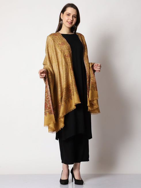 Women's Zari Kani Wool Shawl