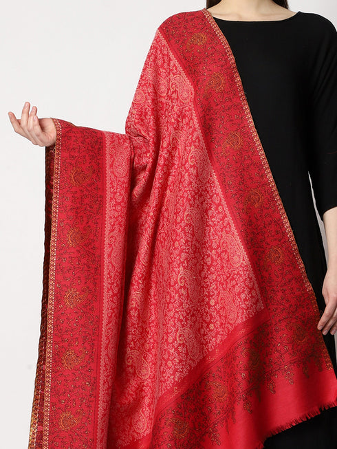 Women's Zari Kani Wool Shawl