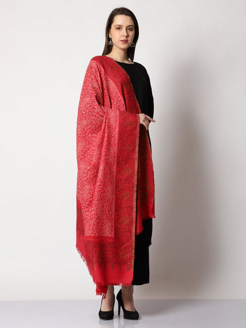 Women's Zari Kani Wool Shawl