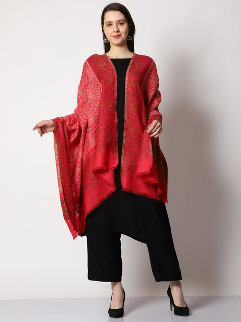 Women's Zari Kani Wool Shawl