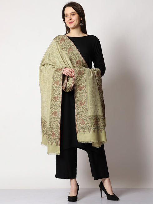 Women's Zari Kani Wool Shawl