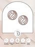 Rose Gold plated AD studded Contemporary Stud Earrings