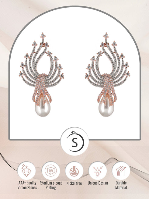 Luxurious Pearl & AD Studded Contemporary Earring