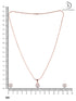 Rose Gold Plated White AD Studded Heart Shaped Pendant Chain and Earrings