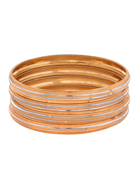 Set of 2 Gold Plated white AD Studded Handmade Designer Bangles