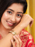 Set of 2 Gold Plated white AD Studded Handmade Designer Bangles