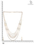 White Pearls Multi Layered Elegant Mala Jewellery Set Dropdown Earrings