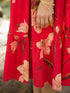Shoulder Strapped Floral Printed Fit and Flared Pure Cotton Midi Dress