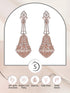 Rose Gold plated White AD studded handcrafted Bell shaped Jhumka for Women & Girls