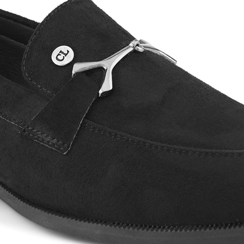 Men's Suede Embellished Loafers