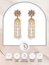 Gold Plated Polki Pearl Beaded Light Weight Jhumki Earrings
